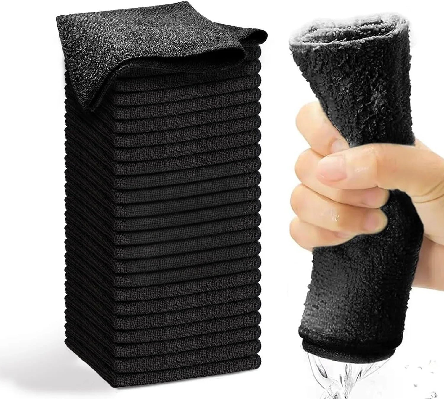 1/50PCS Microfiber Cleaning Cloth Absorbent Towel for Wash Car Housework Clean Kitchen Cleaning Rags Household Clean Tools