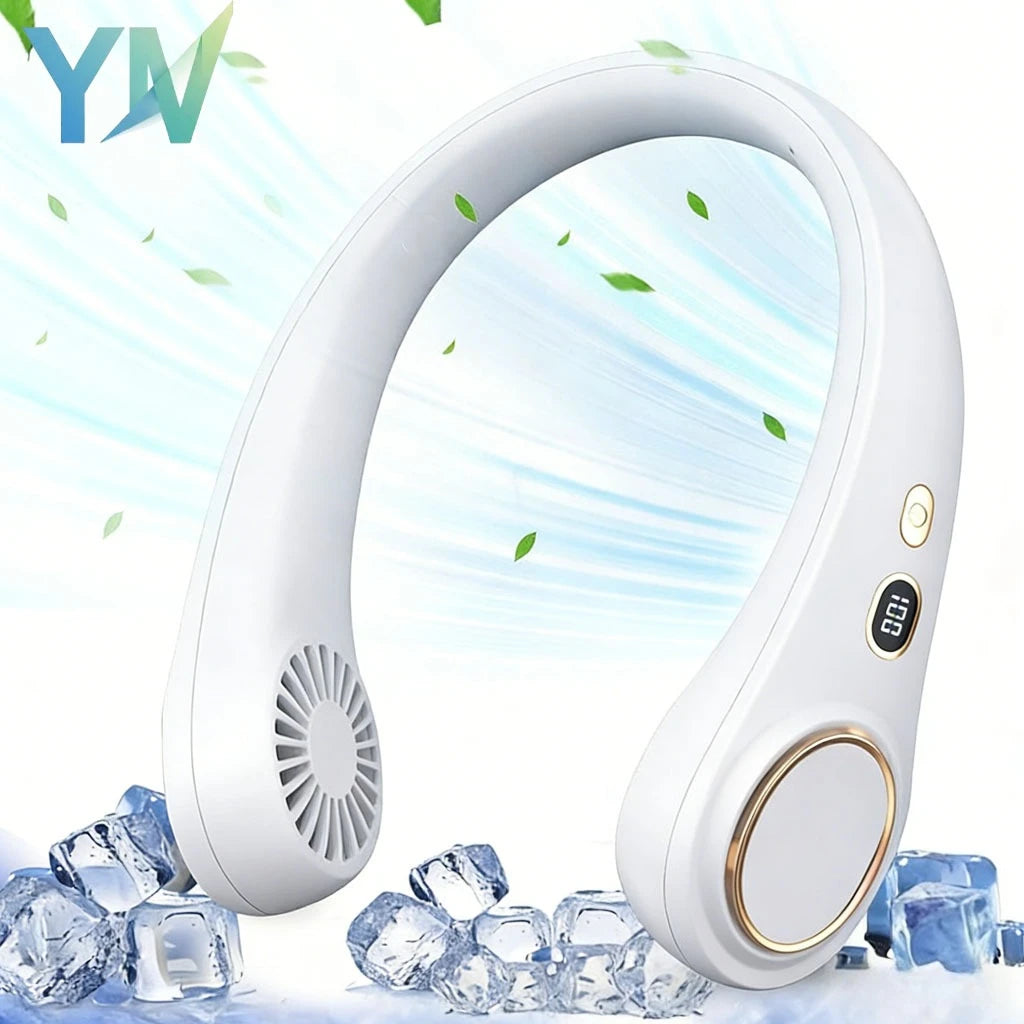 Neck Fan Portable Rechargeable  Long Battery Life Small Bladeless Wearable for Outdoor Sports Travel Office Students Cooling