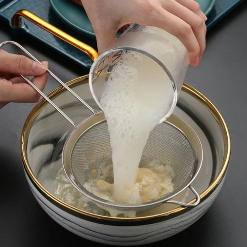 3PCS/Stainless Steel Wire Fine Screening Mesh, Oil Filter, Flour Colander/Sieve DIY Kitchen Tools for Filtering Food, Kitchen Ac